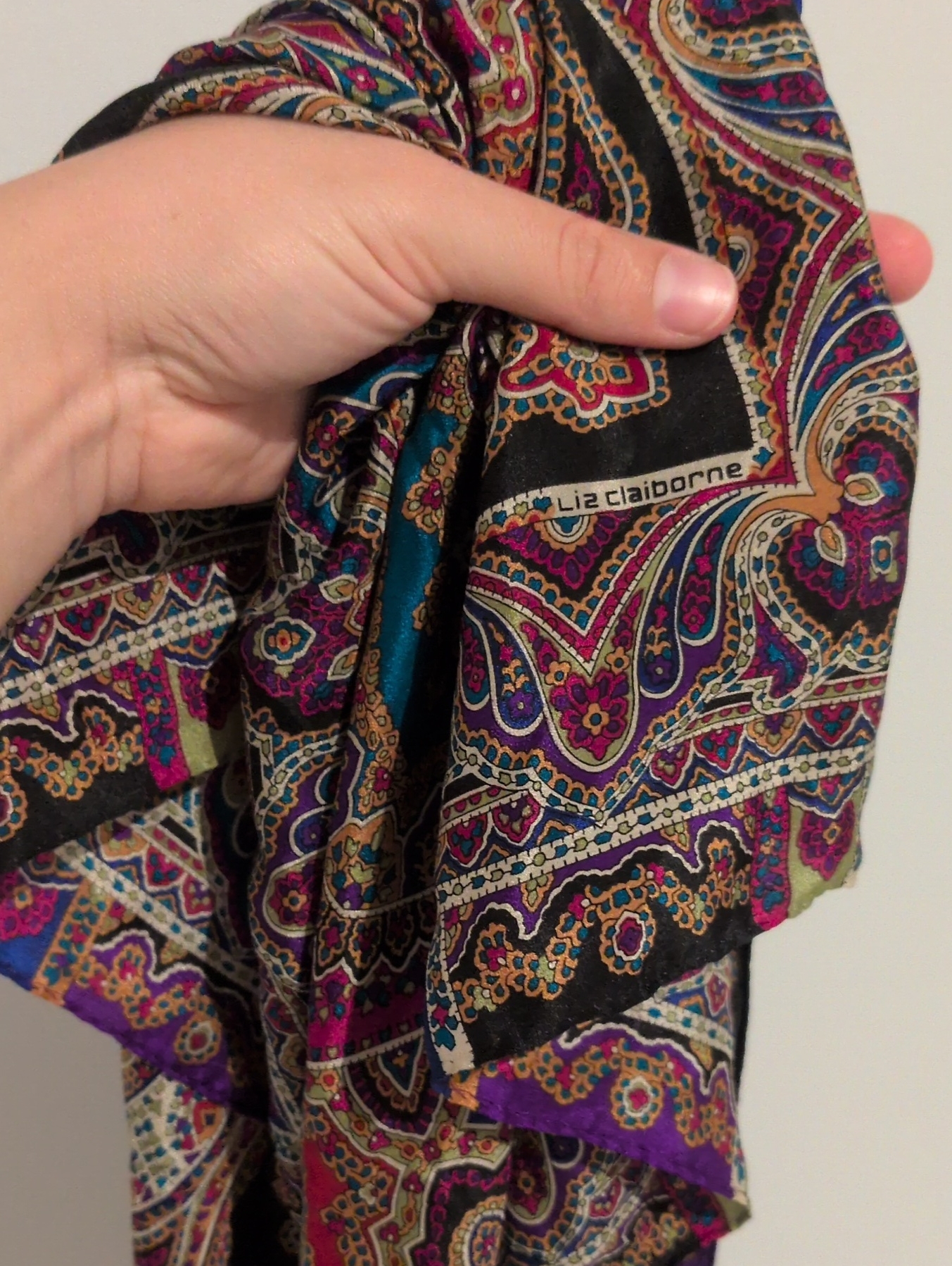 Vintage 100 Silk Liz Claiborne Scarf